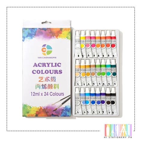 Acrylic Paint Set Colors Non Toxic Non Fading Rich Pigments For