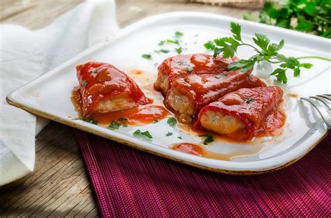 Pimiento Rellenos De Merluza Y Gambas En Conserva