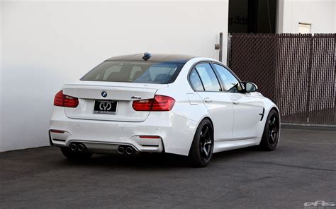 KW HAS Advan GT Wheels Installed On Alpine White F80 BMW