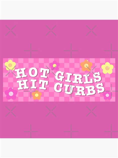 Pink Cool Retro Checkered Normalize Hitting The Curb Bumper Sticker