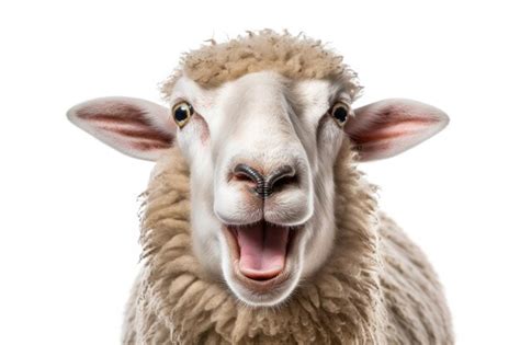 Premium Ai Image A Sheep Funny Sheep Portrait Of Sheep Showing Tongue