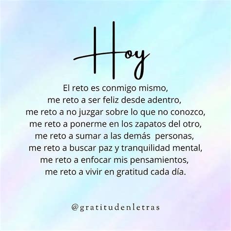 Gratitud En Letras En Instagram El Reto Siempre Ser Conmigo Mismo