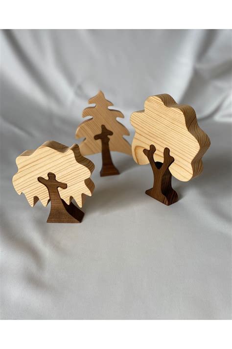 tiny wood Ahşap Montessori Oyuncak Ağaç Puzzle Seti Ahşap Oyuncak Yap