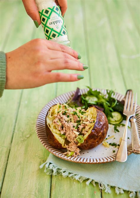 Air Fryer Jacket Potatoes Maldon Salt