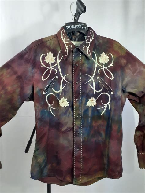 Tie Dye Long Sleeve Roper Dress Shirt Dukatt Custom Shirts