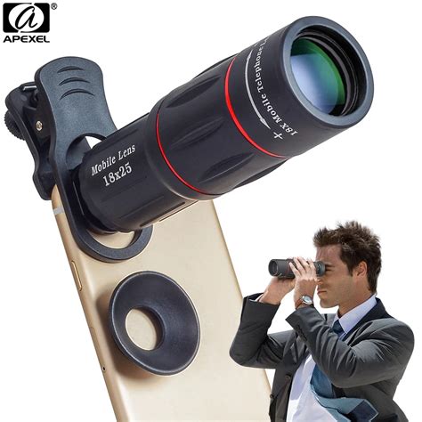 APEXEL Camera Lens 18X Telescope Zoom Telescope Mobile Phone Lens With clips Universal for ...