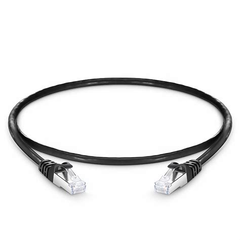 Panduit 1FT Cat6A 10GbE Shielded (S/FTP) Snagless Patch Cable 26AWG — Black (10-Pack) (UTPSP-C6A-STP-1FT-BK-10PK)