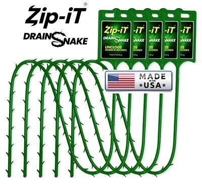 ZIP IT DRAIN CLEANER 5 PK, Zip It Drain Snake - UNCLOG DRAINS IN ...