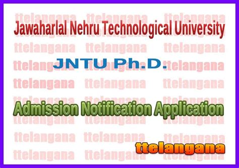 JNTU PHD Jawaharlal Nehru Technological University Hyderabad Admission ...