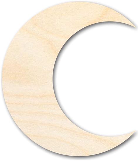 Crescent Moon Cutout Unfinished Wood Home Decor Nursery