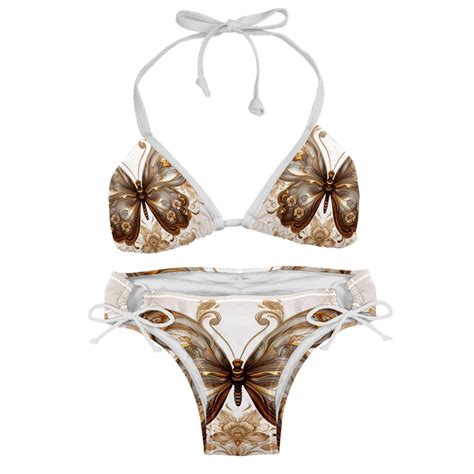 Butterfly Fission Diagram Swimsuit Women Bikini Set With Detachable