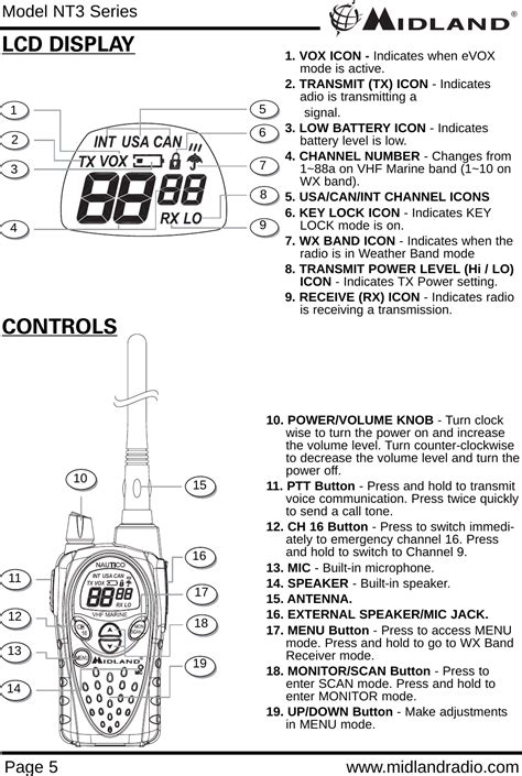 Midland Radio Nt3 Vhf Marine Radio User Manual Nt3 Manual Qxp