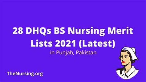 28 Dhqs Bs Nursing Merit List 2021 Latest The Nursing