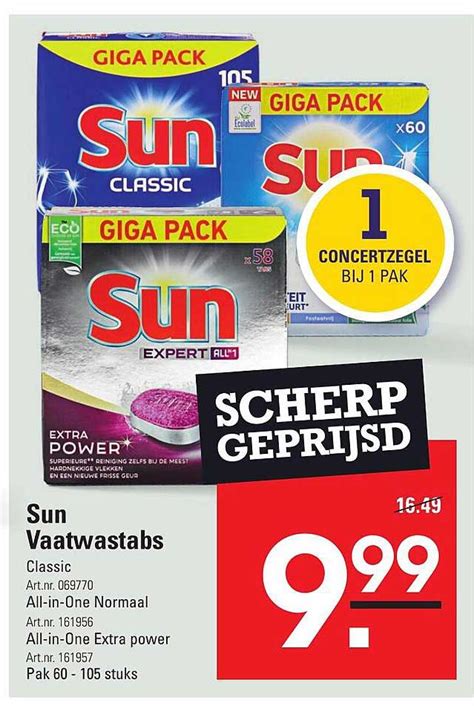 Sun Vaatwastabs Aanbieding Bij Sligro Folders Nl