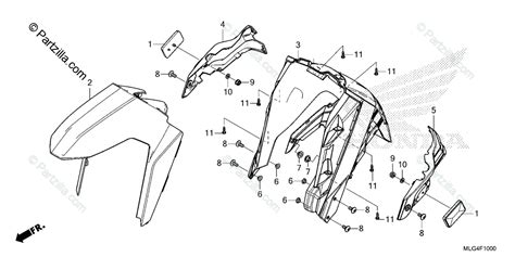 Honda Motorcycle 2022 OEM Parts Diagram For FRONT FENDER Partzilla