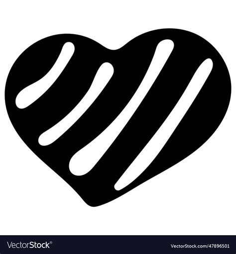 Heart shape love hand drawn Royalty Free Vector Image