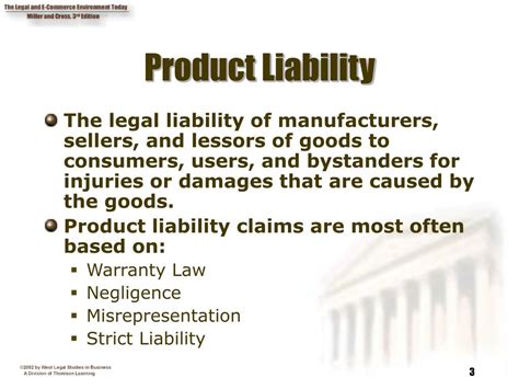 Ppt Chapter 10 Strict Liability And Product Liability Powerpoint