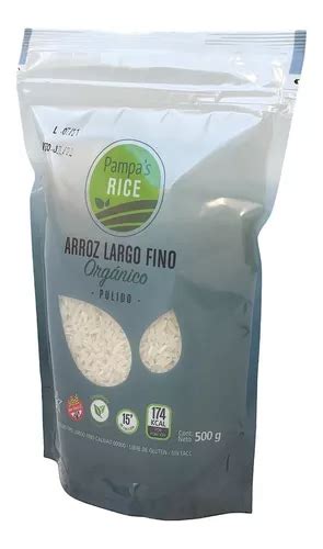 Arroz Largo Fino Pulido Orgánico Pampas Rice X 500 Gr Dp MercadoLibre