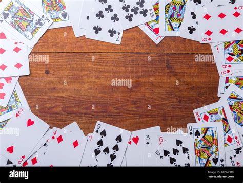 Playing Cards Arranged In A Frame For Background Stock Photo Alamy