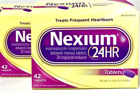 NEXIUM 24HR 2 X 42 84 TABLETS ESOMEPRAZOLE MAGNESIUM 20mg EXP 12 2024