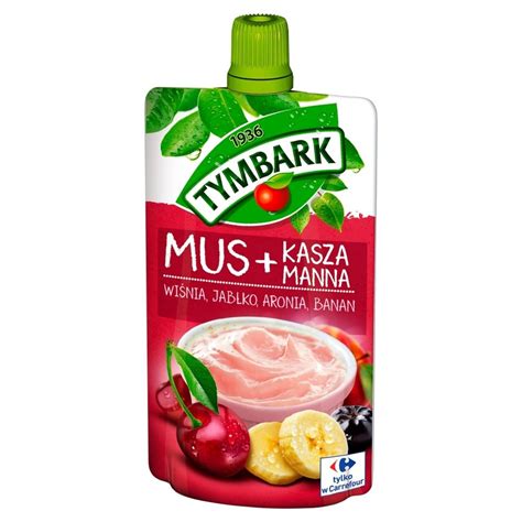 Tymbark Mus kasza manna wiśnia jabłko aronia banan 120 g Zakupy