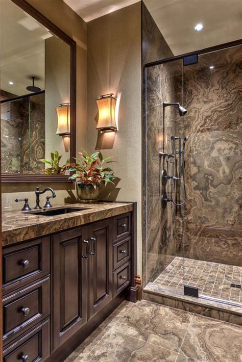 25 Refined Brown Bathroom Decor Ideas - DigsDigs