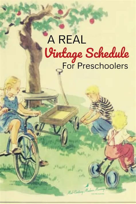 Vintage Schedules For Preschoolers What A REAL 1940s Expert