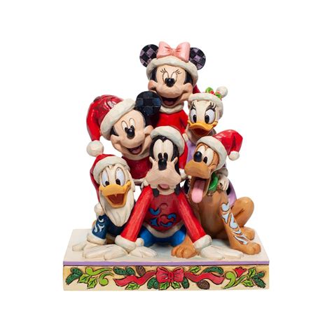 Disney Traditions Mickey and Friends Christmas Statue by Jim Shore