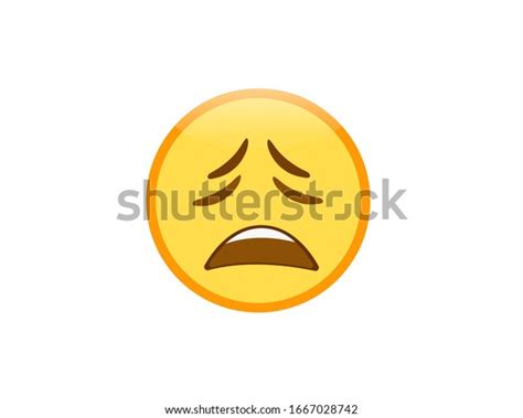 Vector Illustration Weary Face Emoji Stock Vector Royalty Free