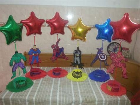 Arreglos Y Centros De Mesa Infantiles De Superheroes