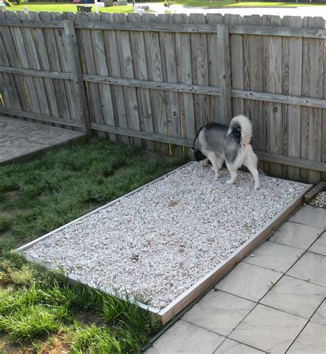 How to make an outdoor dog potty area potty station with pea gravel