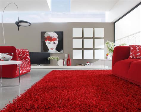 20+ Red Rugs For Living Room - HOMYHOMEE