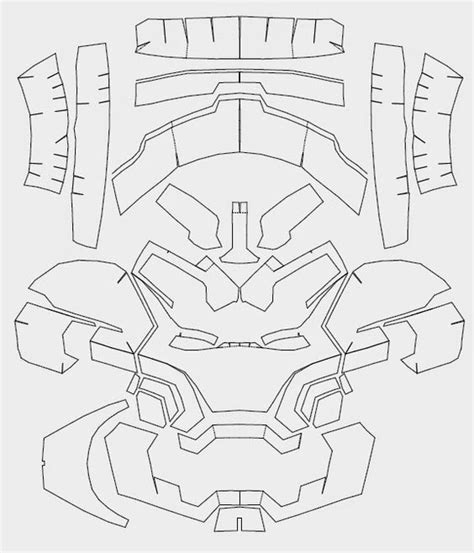 An Overhead View Of The Front And Back Sides Of A Robot Head In Black Ink