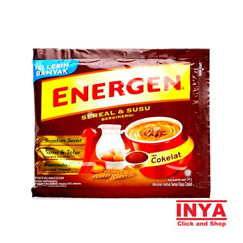 Jual Energen Sereal Susu Cokelat 34gr Sachet Minuman Serbuk Sereal