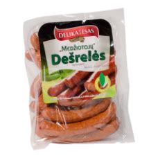 Delikatesas Medziotoju Hot Smoked Sausages Kg 500g Baltic Food