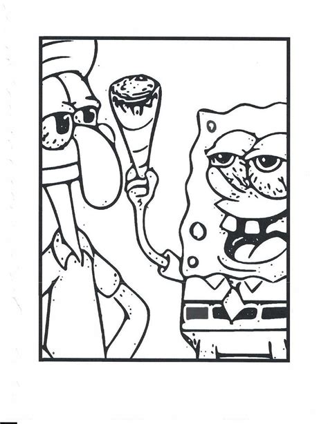 14 Sponge Bob Stoner Coloring Pages - Etsy in 2022 | Coloring book art ...