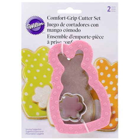 Wilton 2310 3708 Comfort Grip Bunny With Mini Flower Cookie Cutters