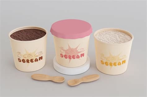 Premium Psd Ice Cream Cup Mockup