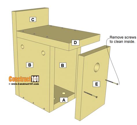 Wren Bird House Plans Easy Diy Project Construct101