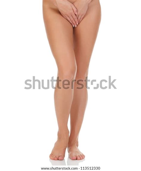 Naked Woman Covering Herself Her Hands Stock Photo 113512330 Shutterstock