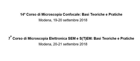 Corso Di Microscopia Confocale E SEM S T EM Basi Teoriche E Pratiche