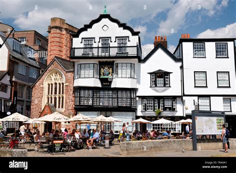 Cathedral Close Exeter Devon Stock Photo Alamy