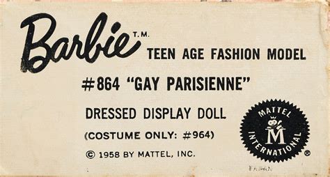 Blonde Ponytail Barbie Doll In Gay Parisienne Dressed Silhouette Box