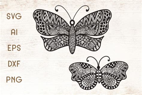 Butterfly Zentangle Graphic by Dasagani · Creative Fabrica