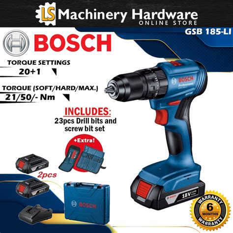 BOSCH GSB185 LI 18V Cordless Brushless Impact Drill 1 Year Warranty