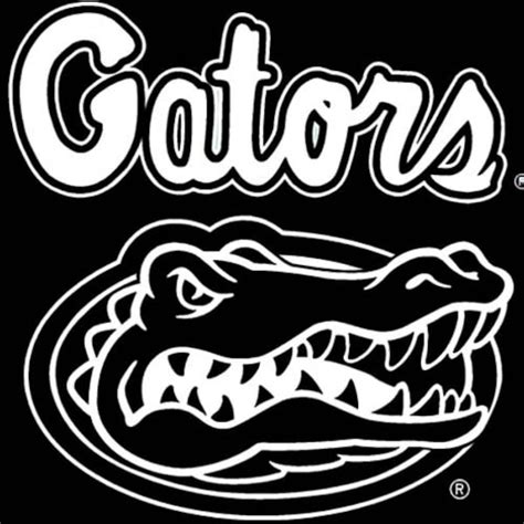 Florida Gators 8x8 White Logo Decal