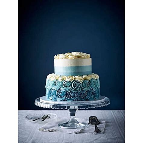 Blue Ombre Rosette Cake Uk T Blue Ombre Rosette Cake Fnp