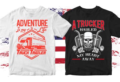 50 Editable American Trucker T Shirt Designs Bundle In Ai Png Svg