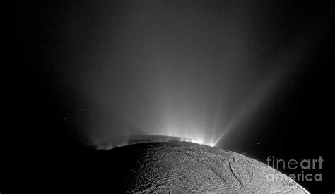 Enceladus Polar Geysers Photograph by Nasa/jpl-caltech/space Science Institute/science Photo ...