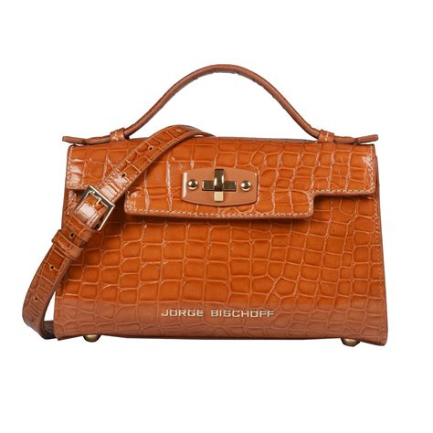 Bolsa Estruturada Croco Pecan V Jorge Bischoff Sapatos Bolsas E